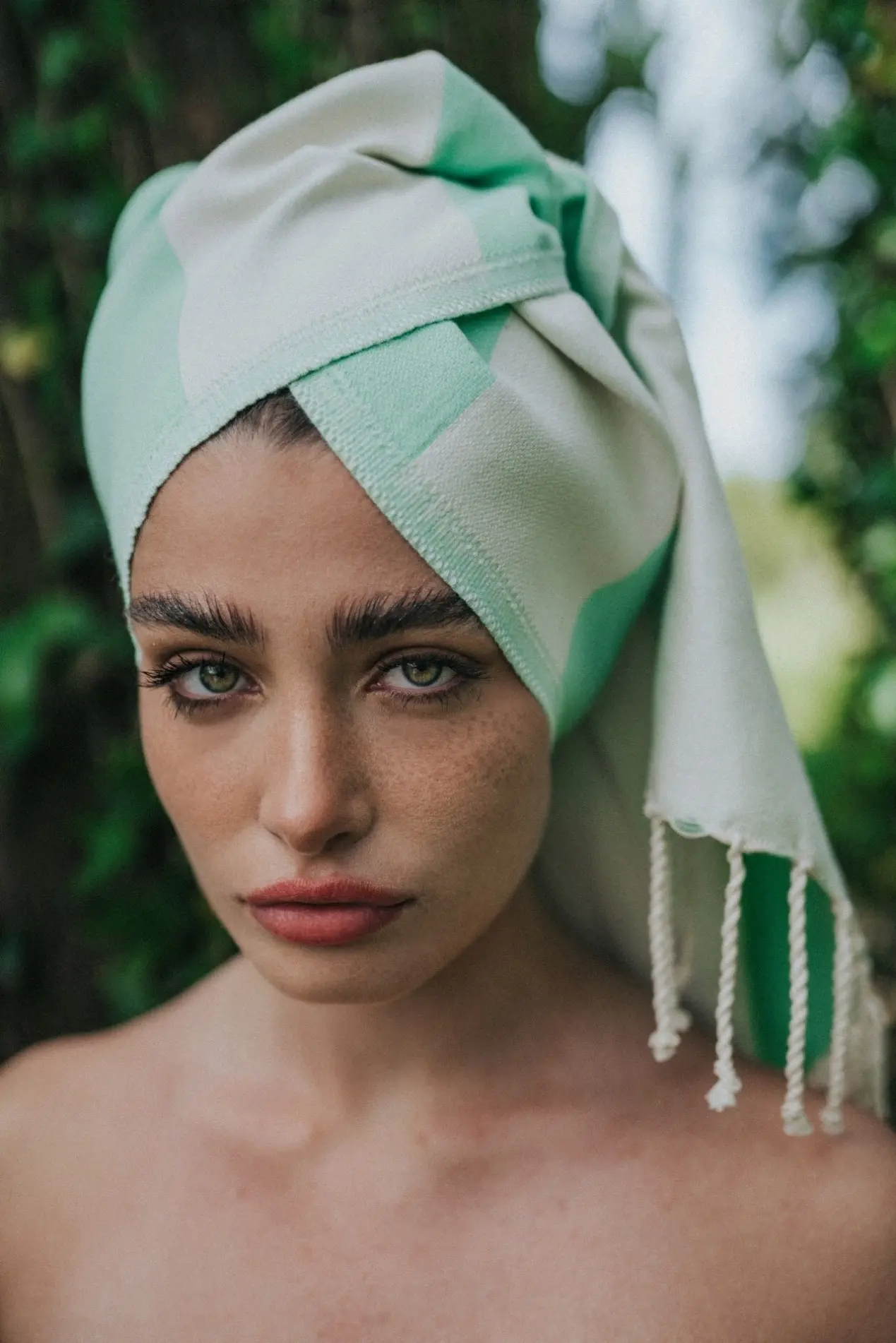 Futah - Zavial Verde Agua Toalha Individual  (4)