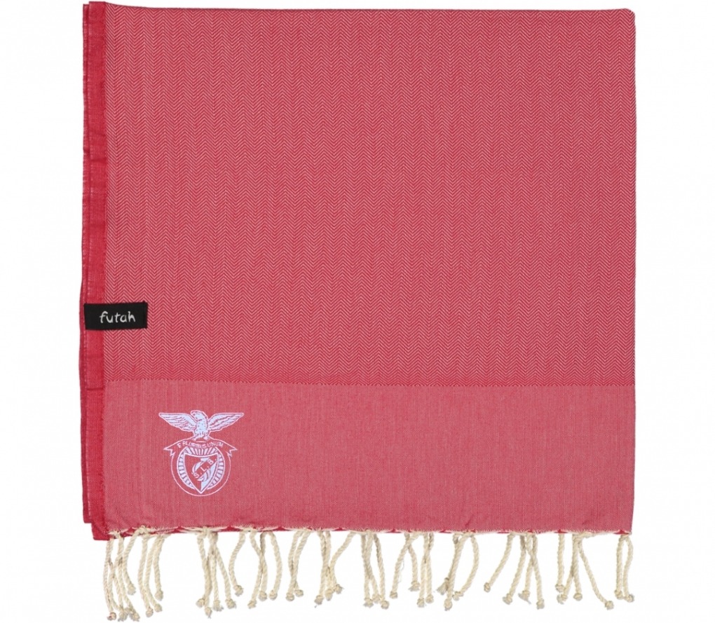 futah beach towels single Benfica Single Towel Tango Red Folded cópia