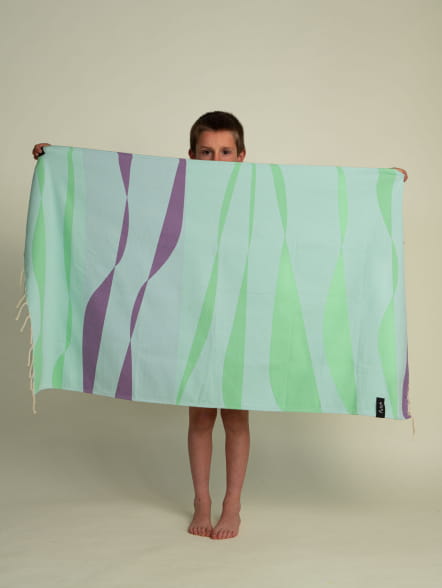 Sea Storm Light Blue Kids Towel