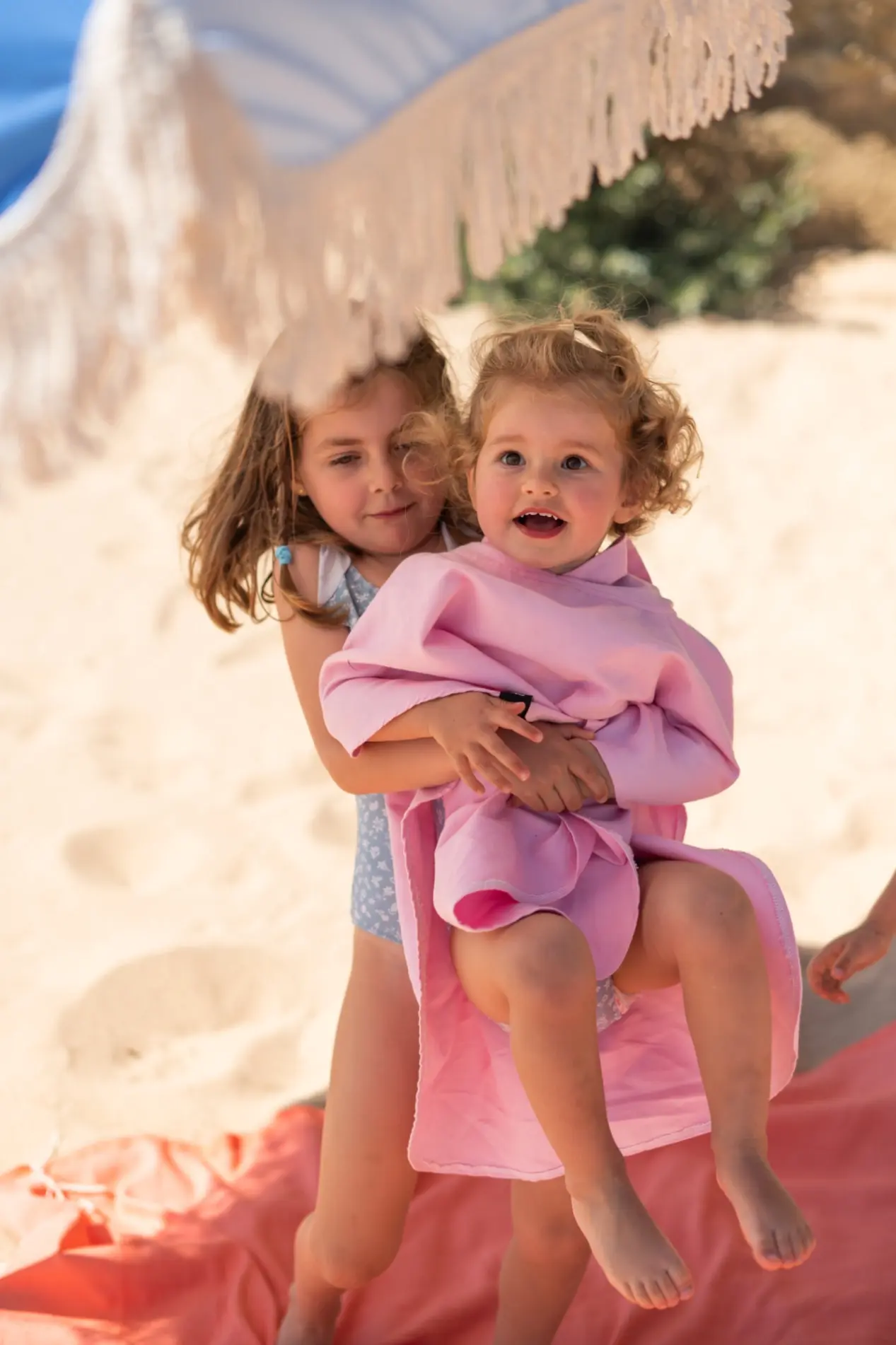 Futah - Ericeira Rosa Poncho Bébé (3)