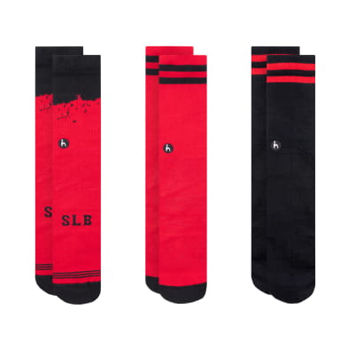 Futah 3-Pack Athletic Socks SLB Black
