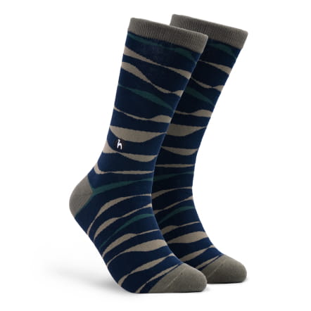 Sea Storm Blue Olive Socks