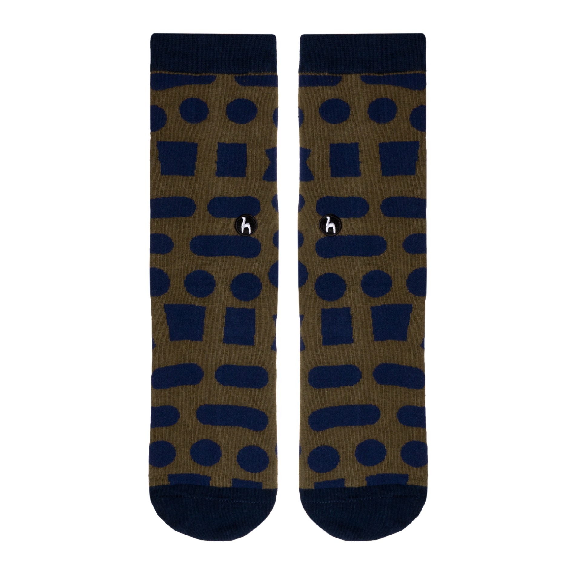 Futah - Calcetines Big Shells Azul y Verde Seco (1)