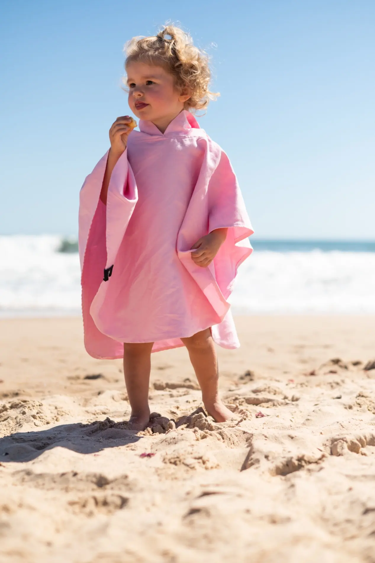 Futah - Ericeira Rosa Poncho Bébé (2)