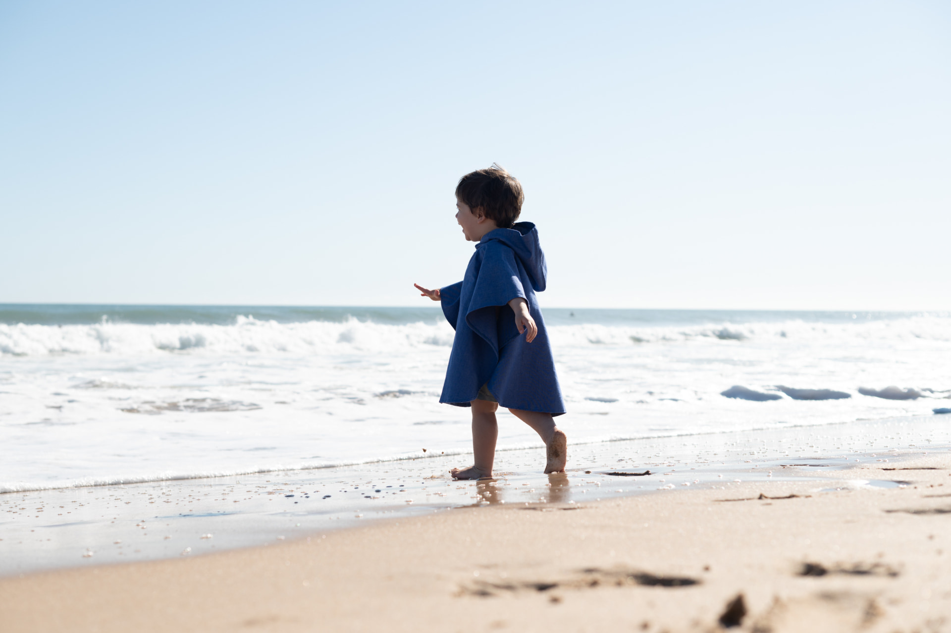 Futah - Ericeira Blue Baby Poncho (2)