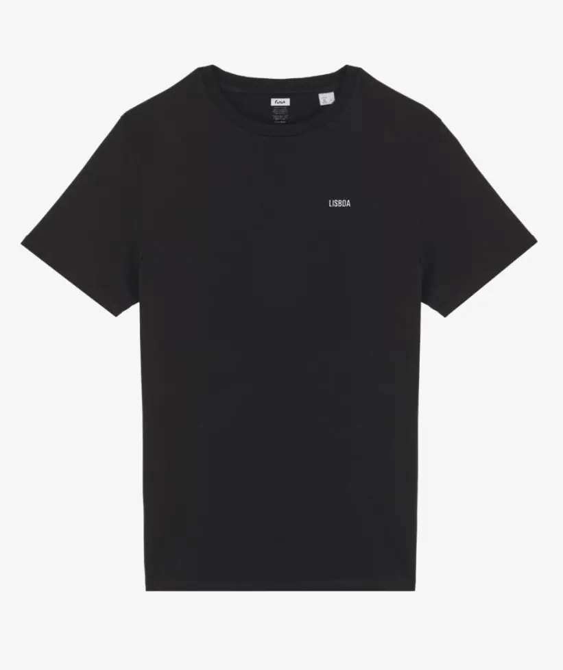 Futah - Camiseta Negro Algodón Orgánico - Lisboa (4)