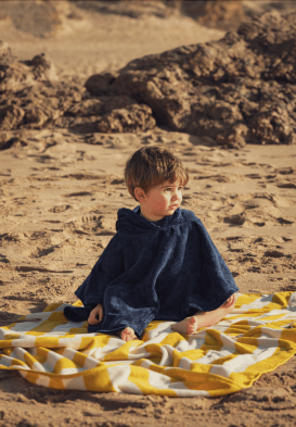 Ericeira Blue Poncho Terry Baby (2)