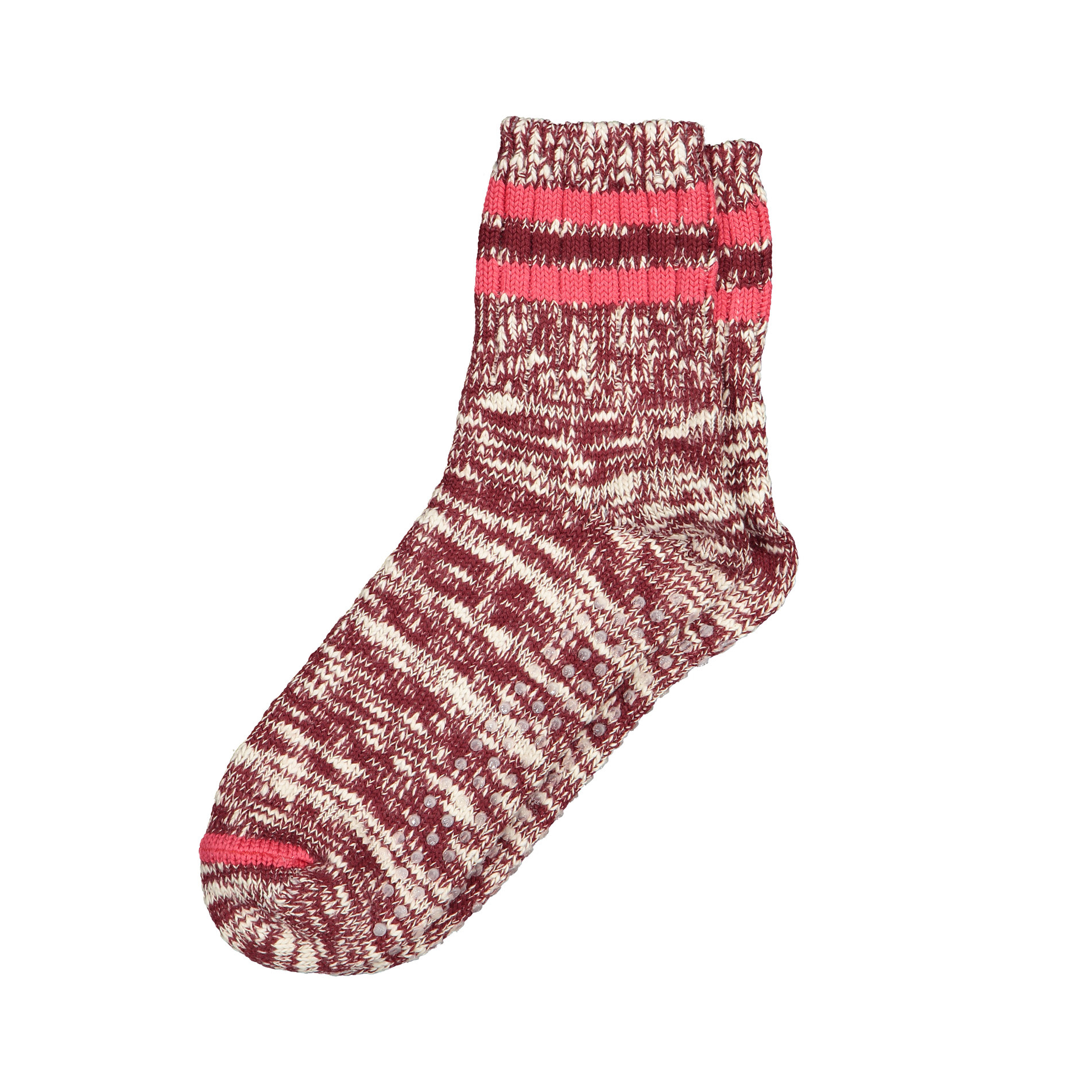 Futah - Calcetines de Algodón Flamé Burdeos (1)