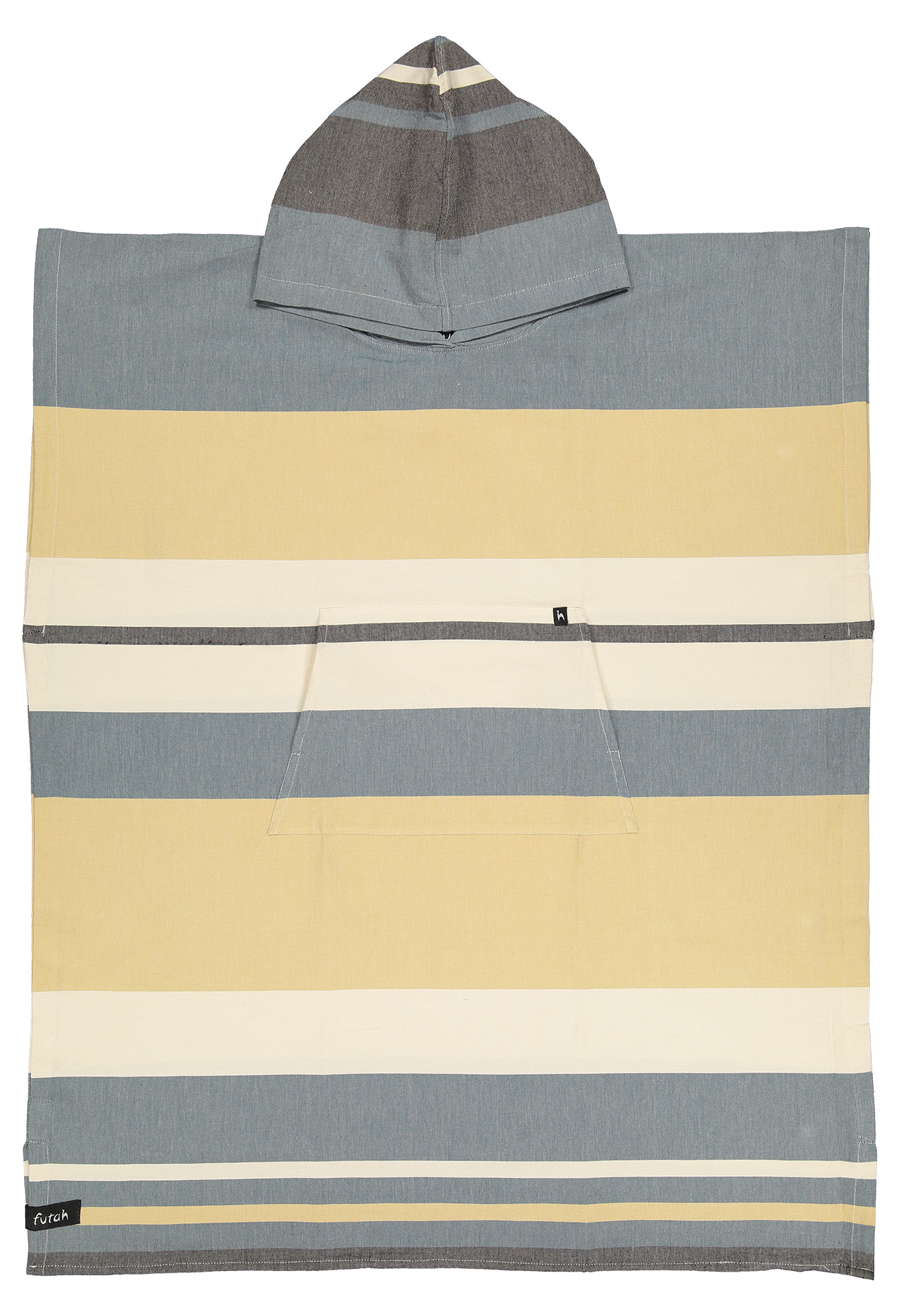 Futah - Papua Blue & Mocha Poncho (1)