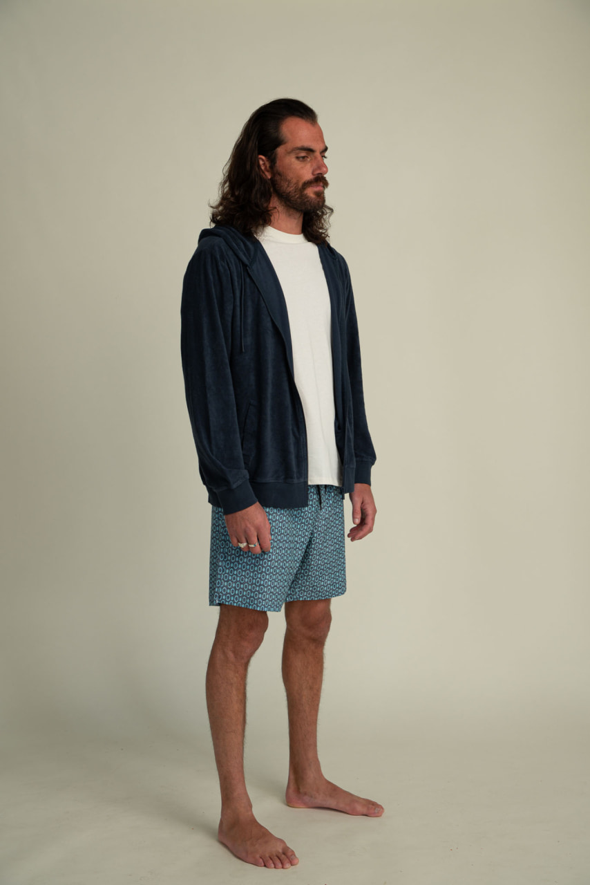 Futah - Sudadera con Capucha Terry Azul (2)
