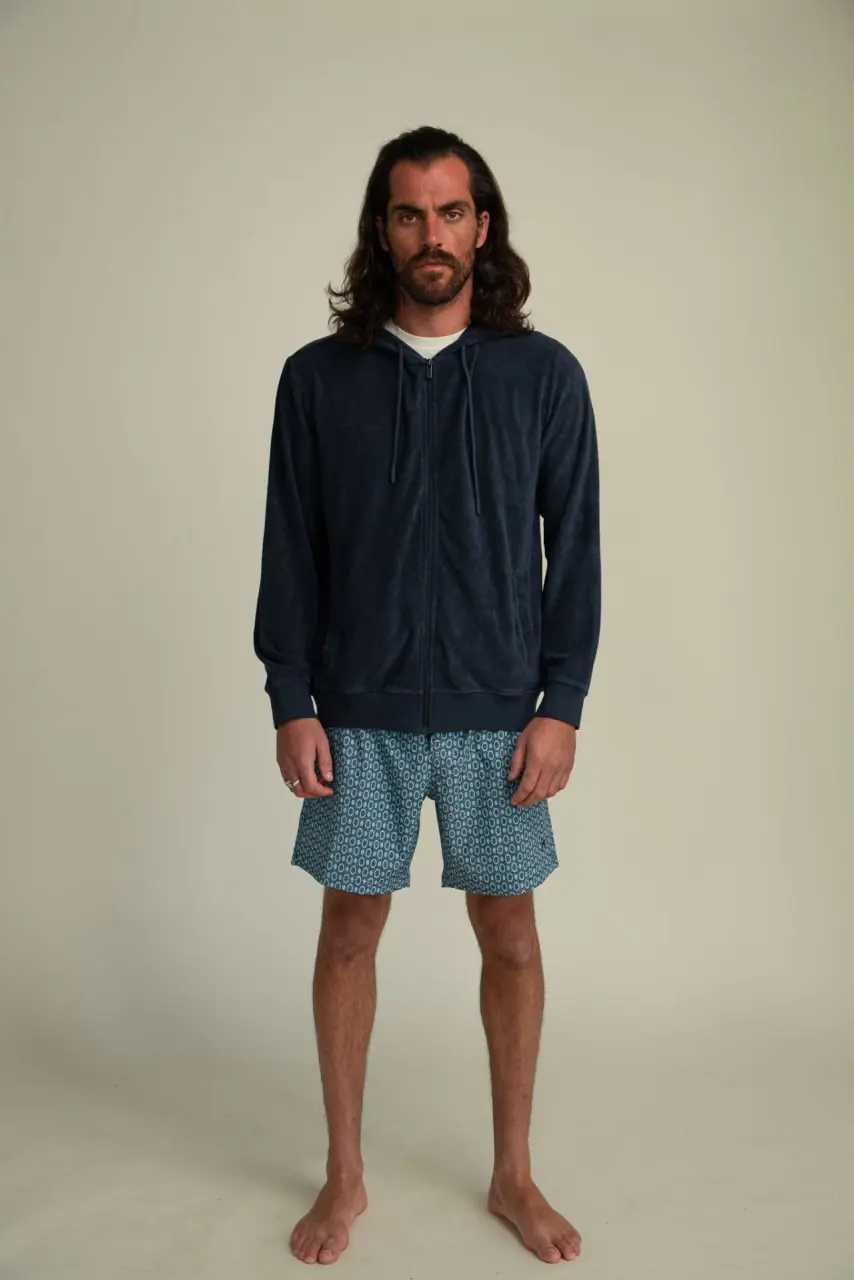 Futah - Sudadera con Capucha Terry Azul (3)