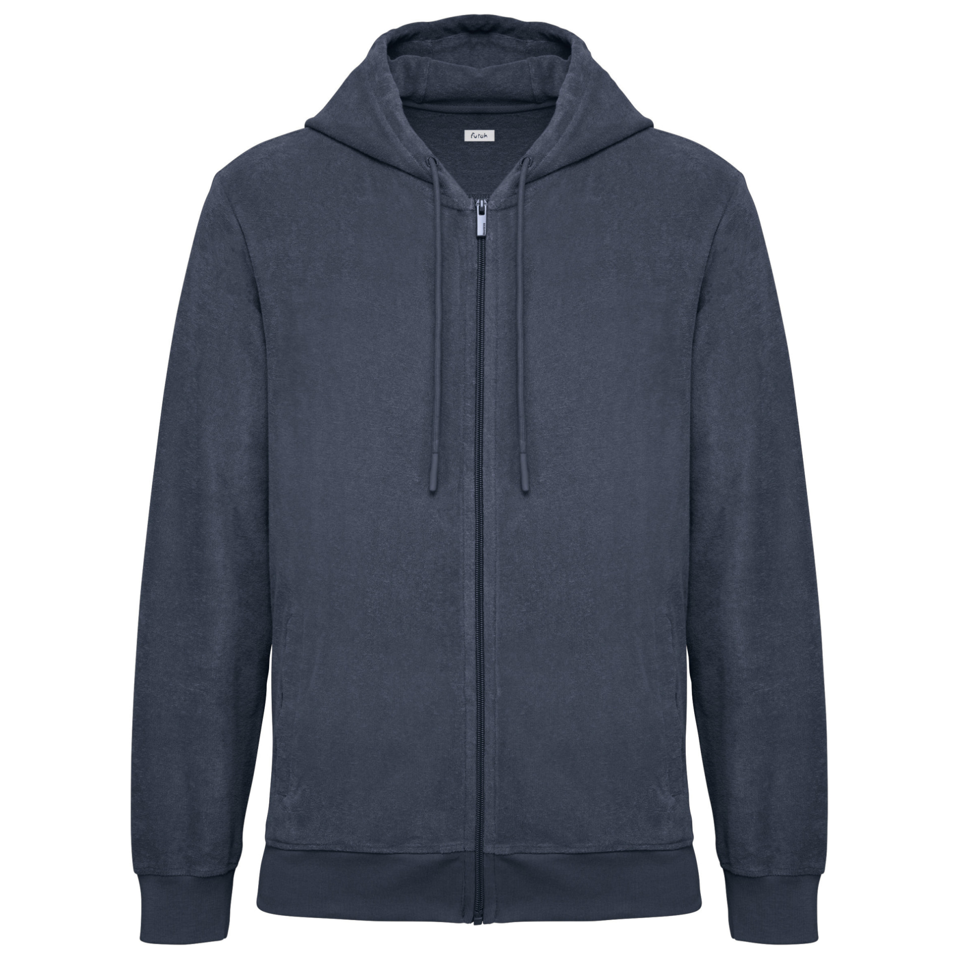 Futah - Sudadera con Capucha Terry Azul (4)