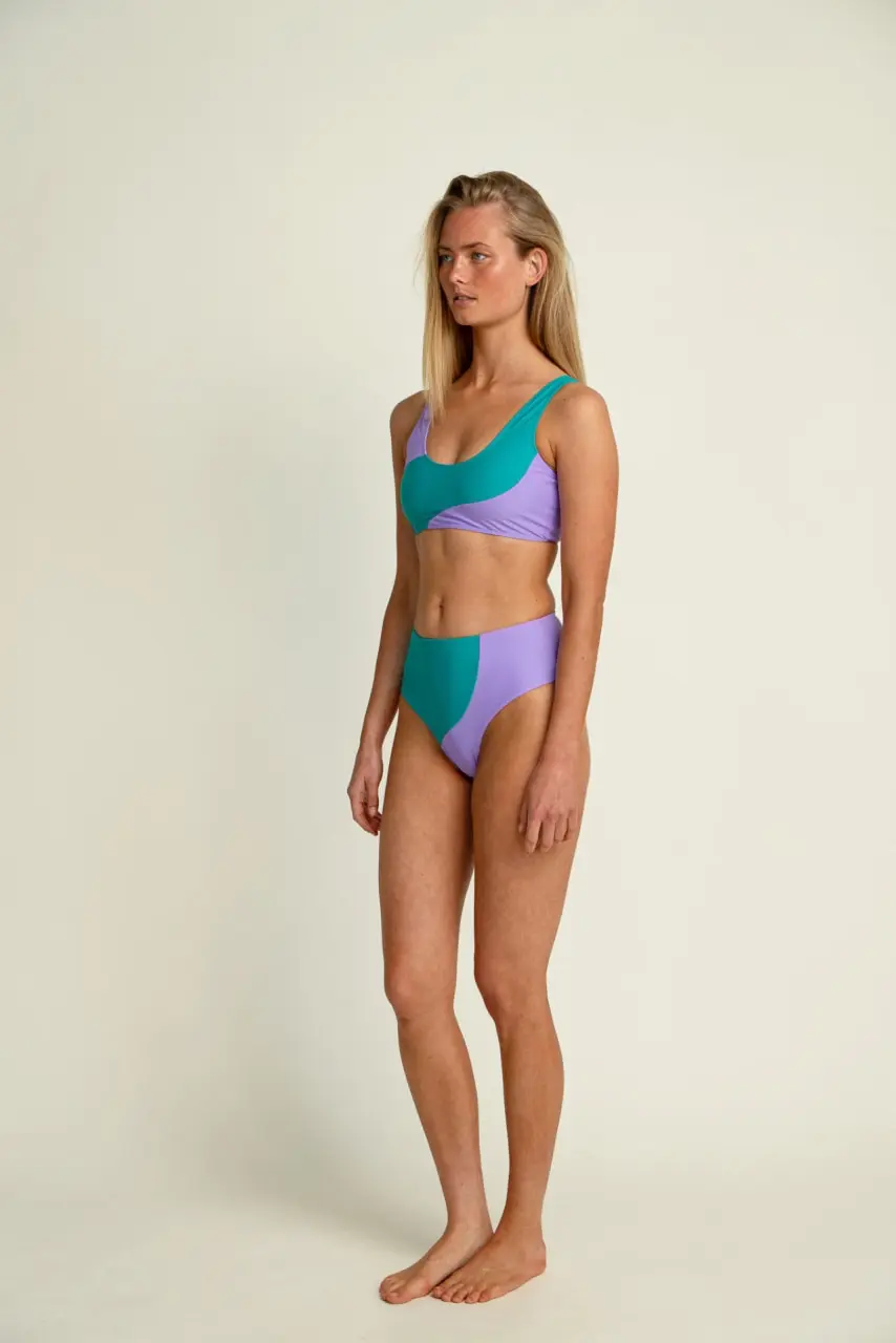 Futah - Aether Verde & Violeta Bikini Top (3)