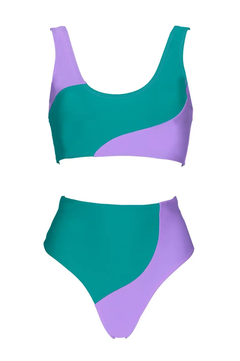 Futah - Aether Verde & Violeta Bikini Top (5)