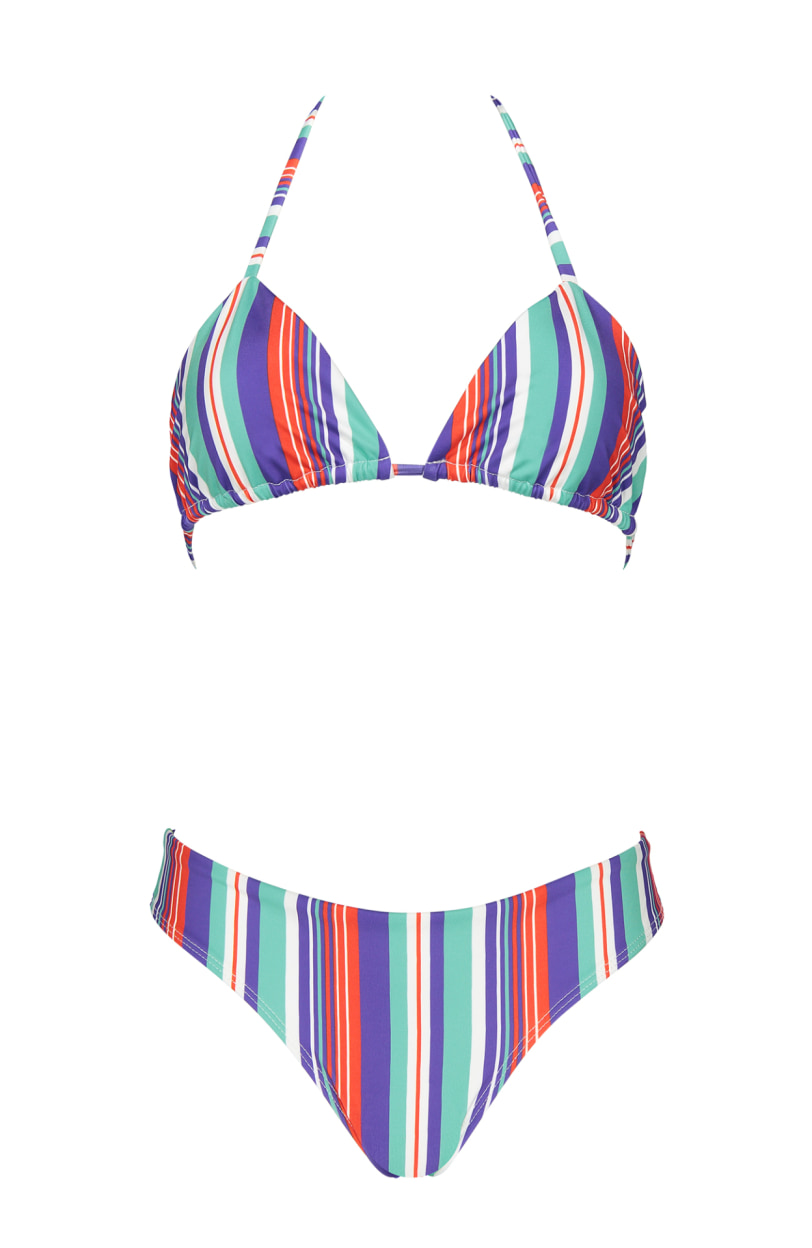 Futah - Papua Púrpura & Verde Bikini Triángulo (4)
