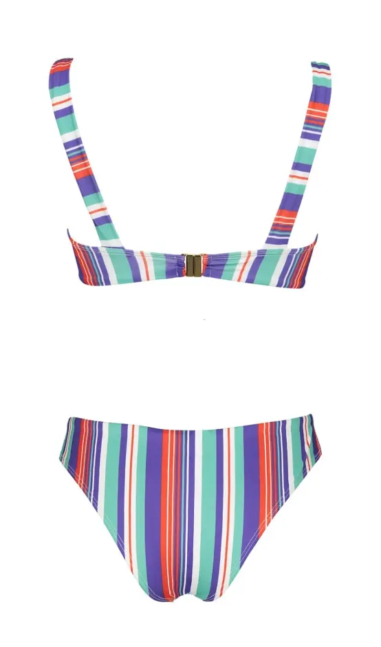 Futah - Papua Púrpura & Verde Bikini Bralette (3)