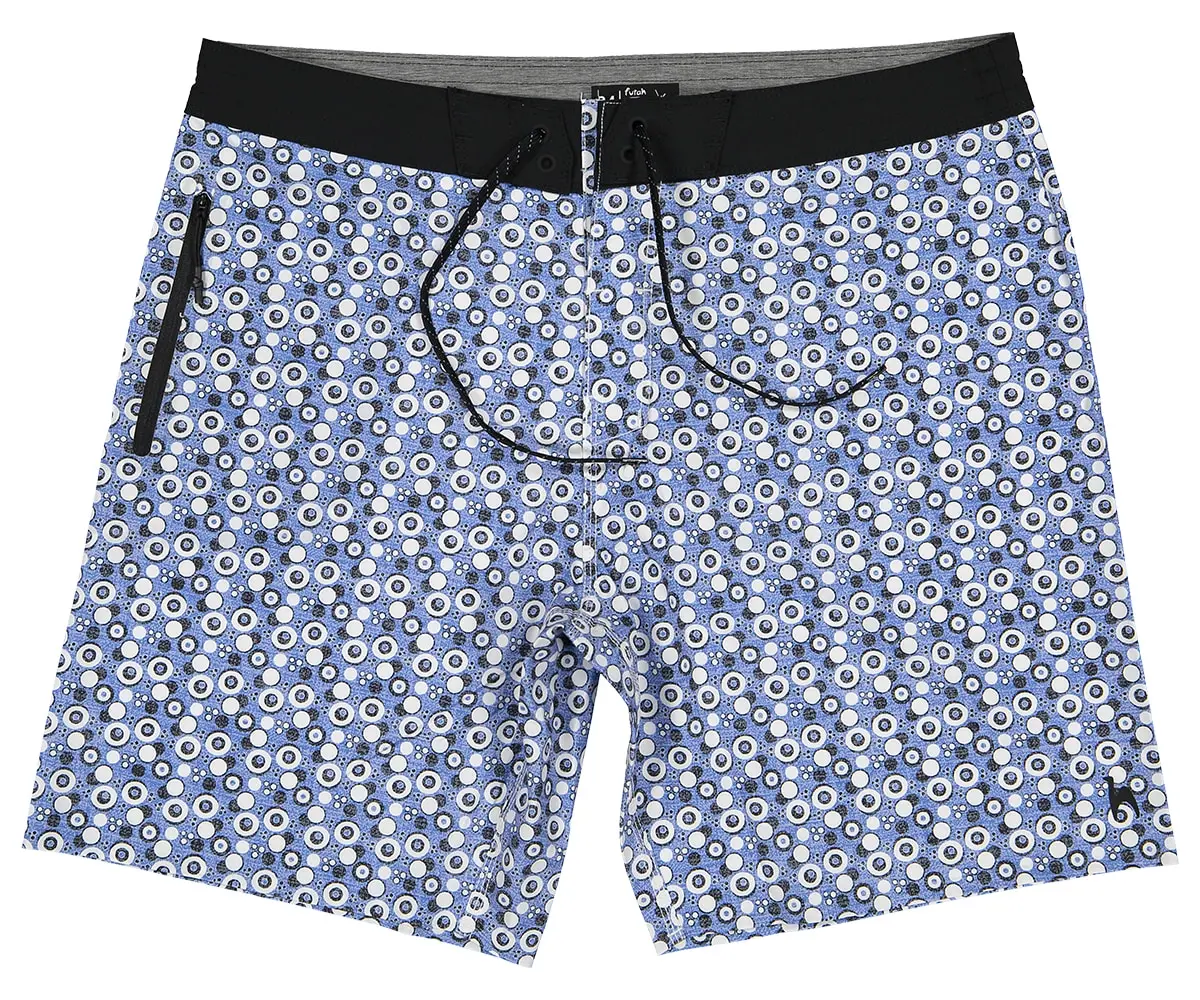 Futah - Short de Baño Azul & Blanco Vortex (4)