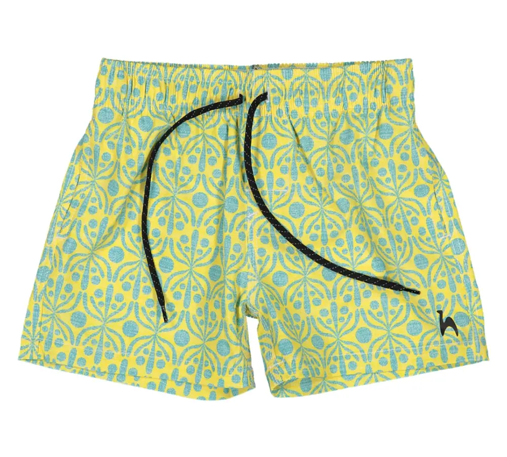 Futah - Flora Yellow & Water Kids Swimshorts (1)