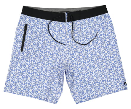 Futah Short de Baño Azul & Blanco Flora