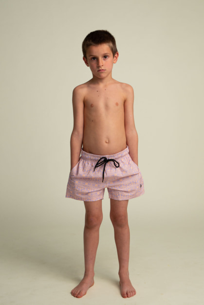 Flora Mocha & Violet Kids Swimshorts (2)