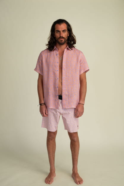 Flora Mocha & Violet Shirt