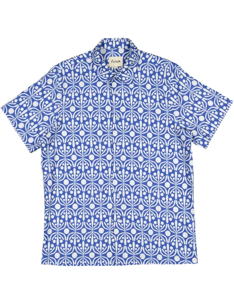 Futah - Flora Azul & Blanco Camisa (1)