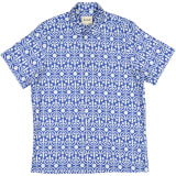 SHIRT FLORA BLUE&WHITE_FRONT_min