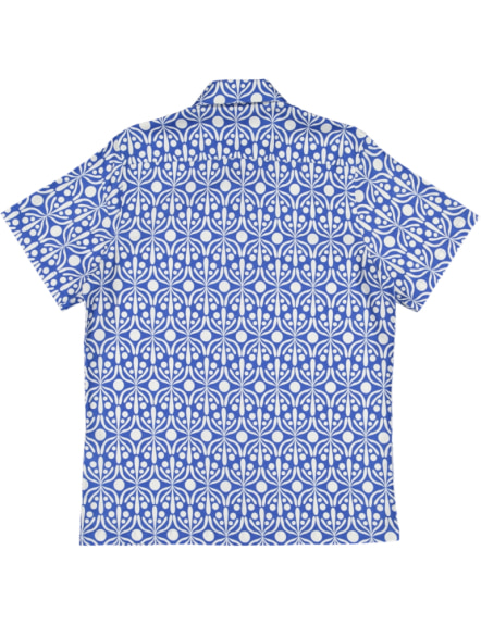 Flora Azul & Blanco Camisa (2)