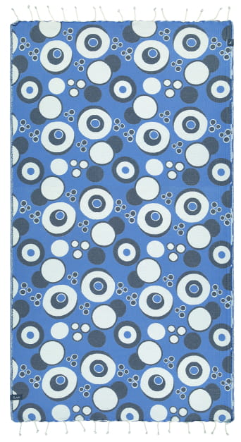 Vortex Blue & Black Beach Towel