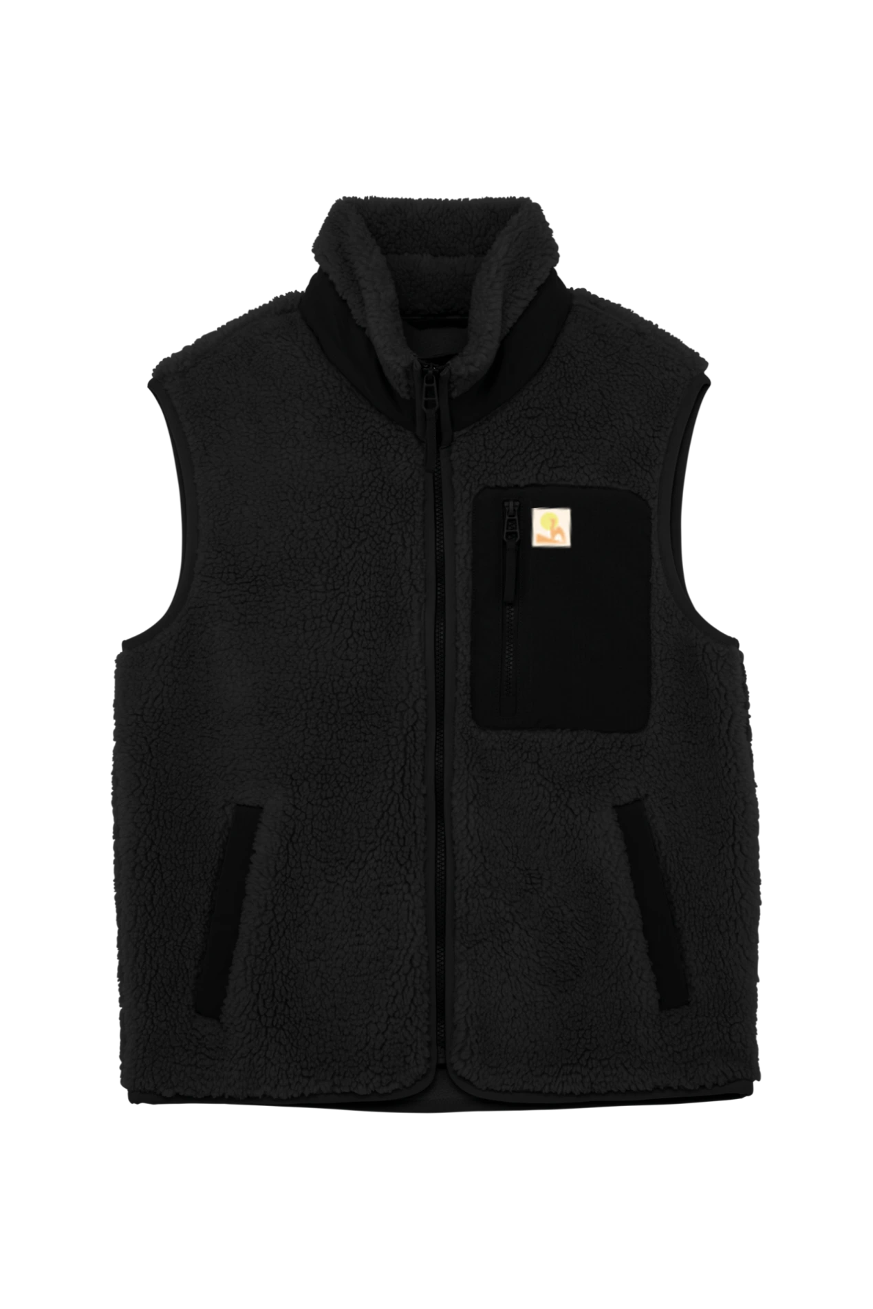Futah - Chaleco Sherpa Negro (1)
