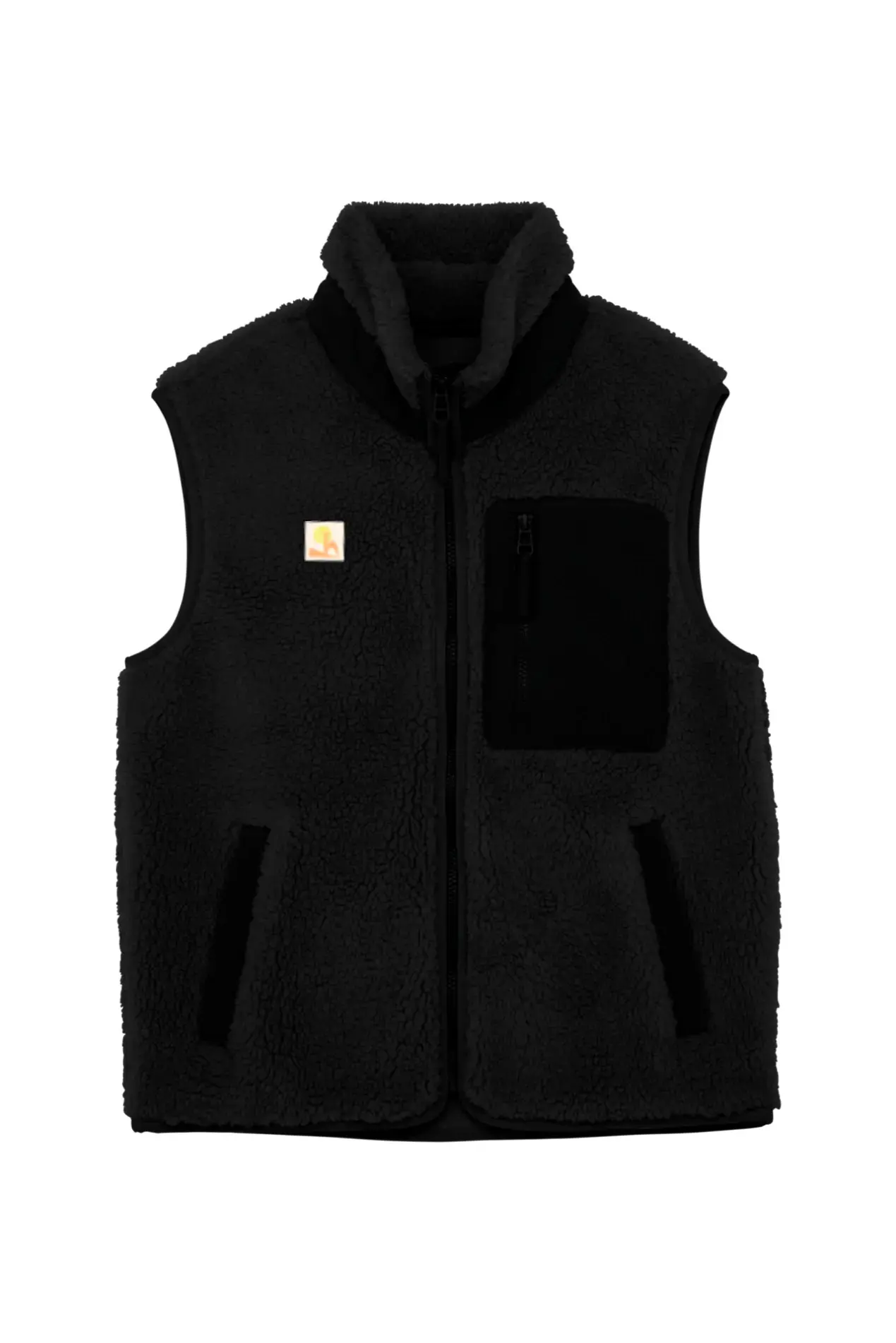 Futah - Chaleco Sherpa Negro (1)