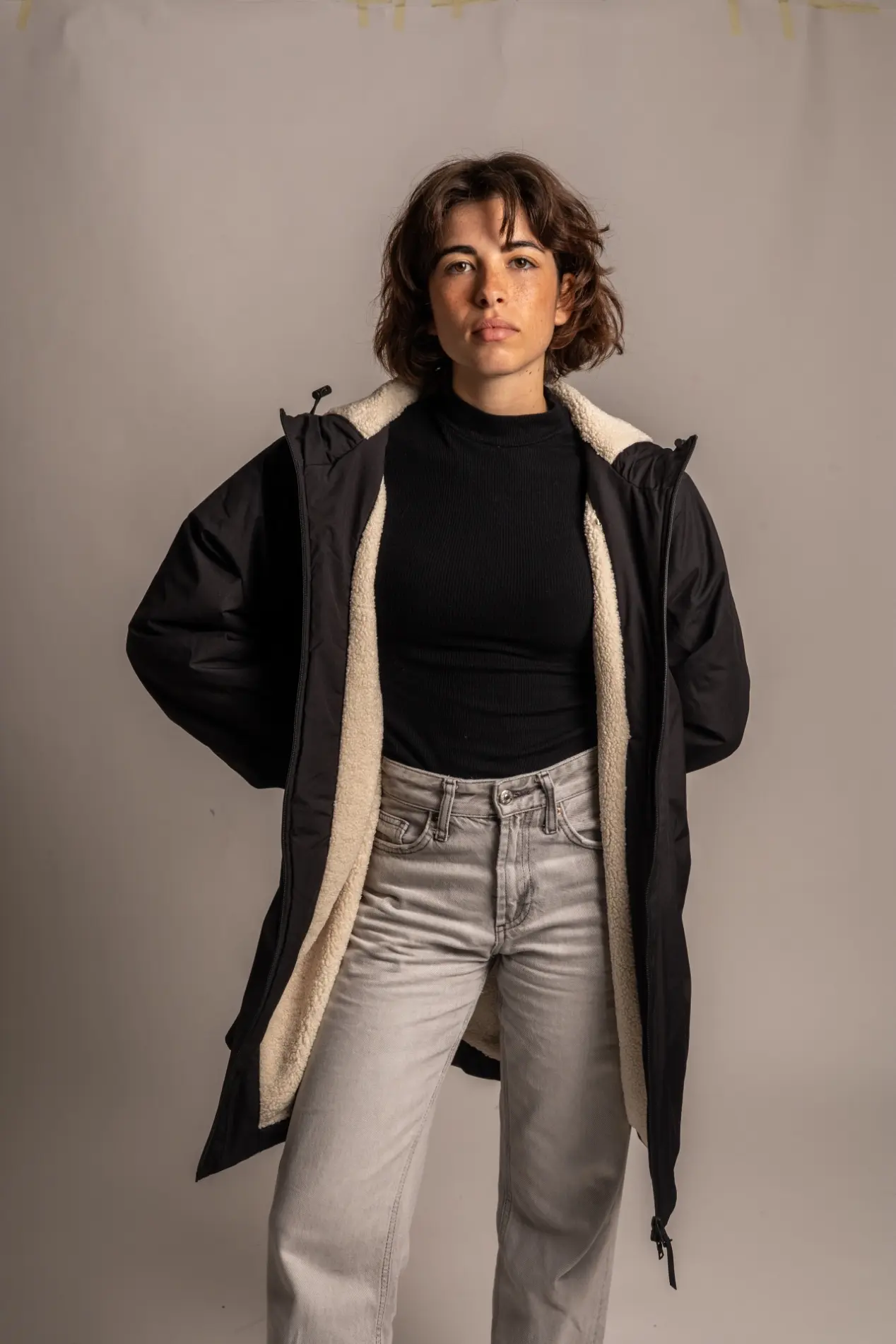 Futah - Parka Impermeable de Invierno Negro (4)