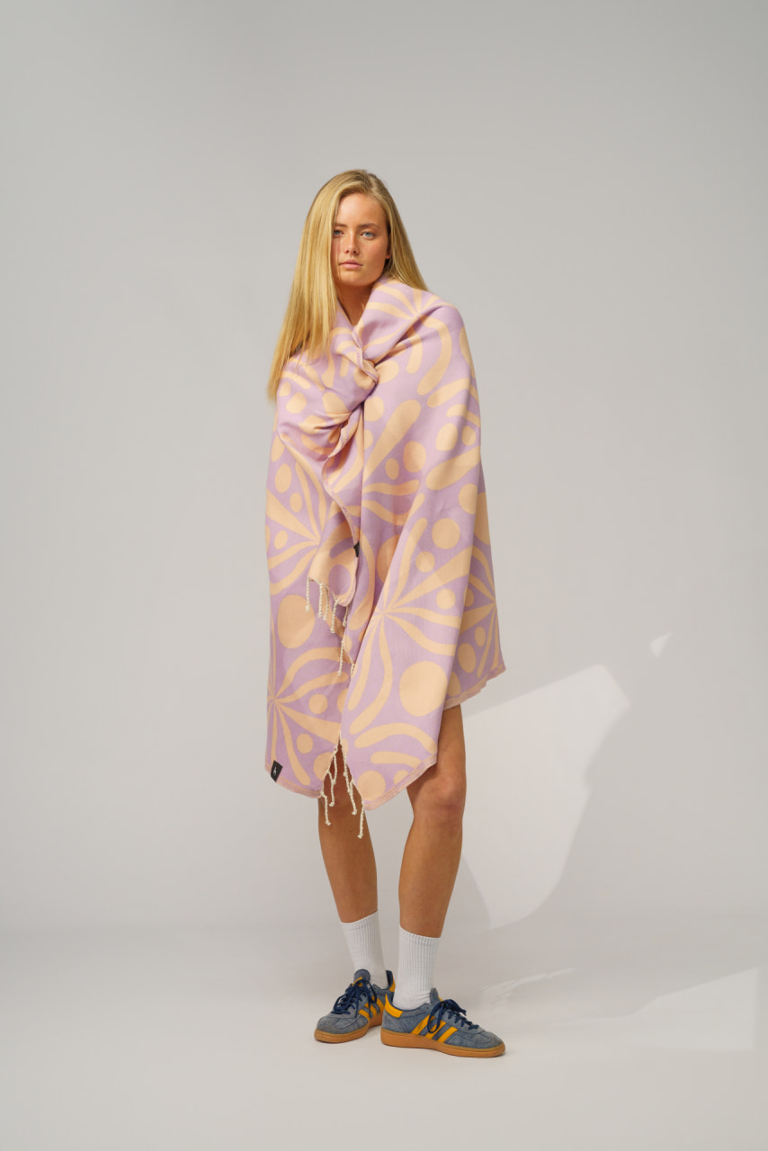 Futah - Flora Mocha & Violet Beach Towel (9)