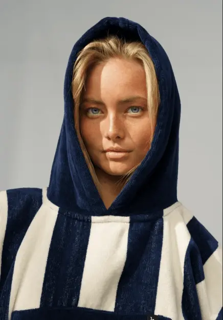 Bedu Blue Terry Poncho  (2)