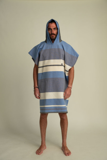 Papua Blue Adult Poncho (2)