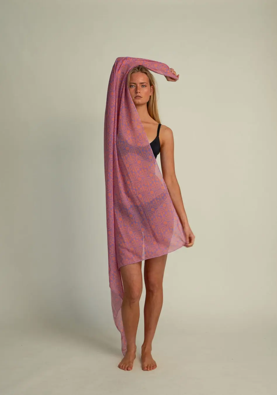 Futah - Pareo Flora Mocha & Violet (2)