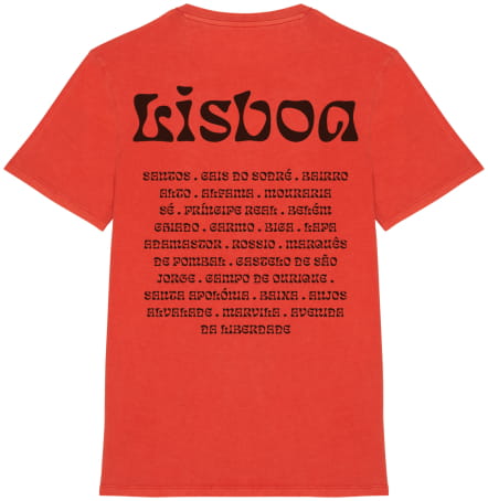 Futah Camiseta de algodón ecológico Paprika Lisboa
