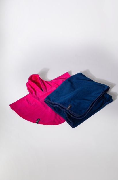 Bedu Rosa Neón Poncho de Rizo Bébé (2)