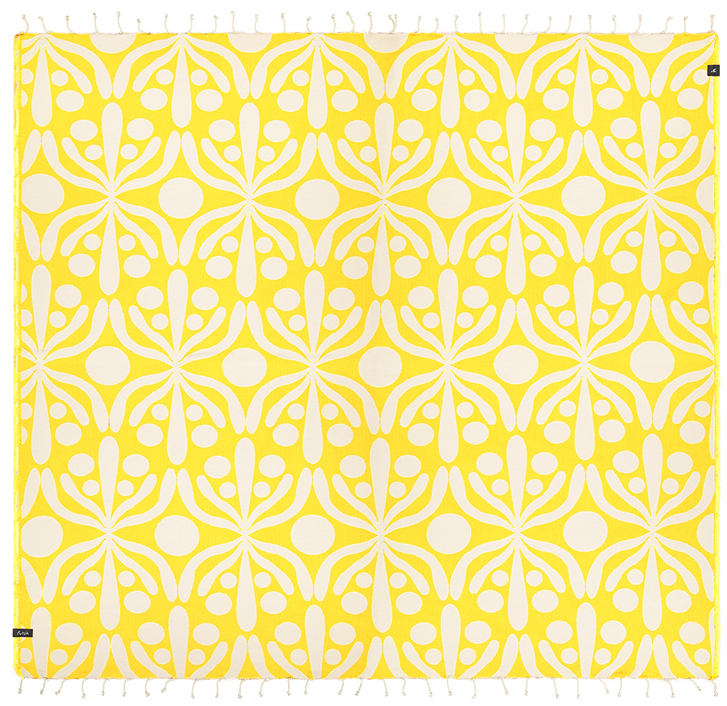 Futah - Flora Yellow XL Towel (2)