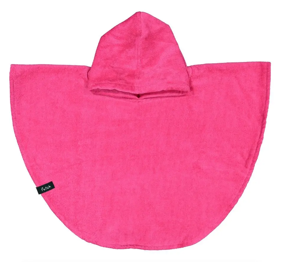 Futah - Bedu Rosa Neón Poncho de Rizo Bébé (1)